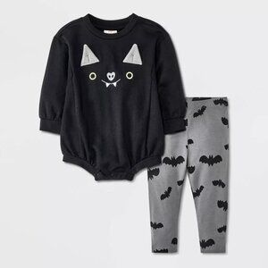 0-3 M Cat & Jack Baby Bat Face Sweatshirt